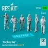 RESKIT RSF35-0008 One busy day carrier crew on deck (scene 1) (6 pcs) (3D Printed) (1/35)